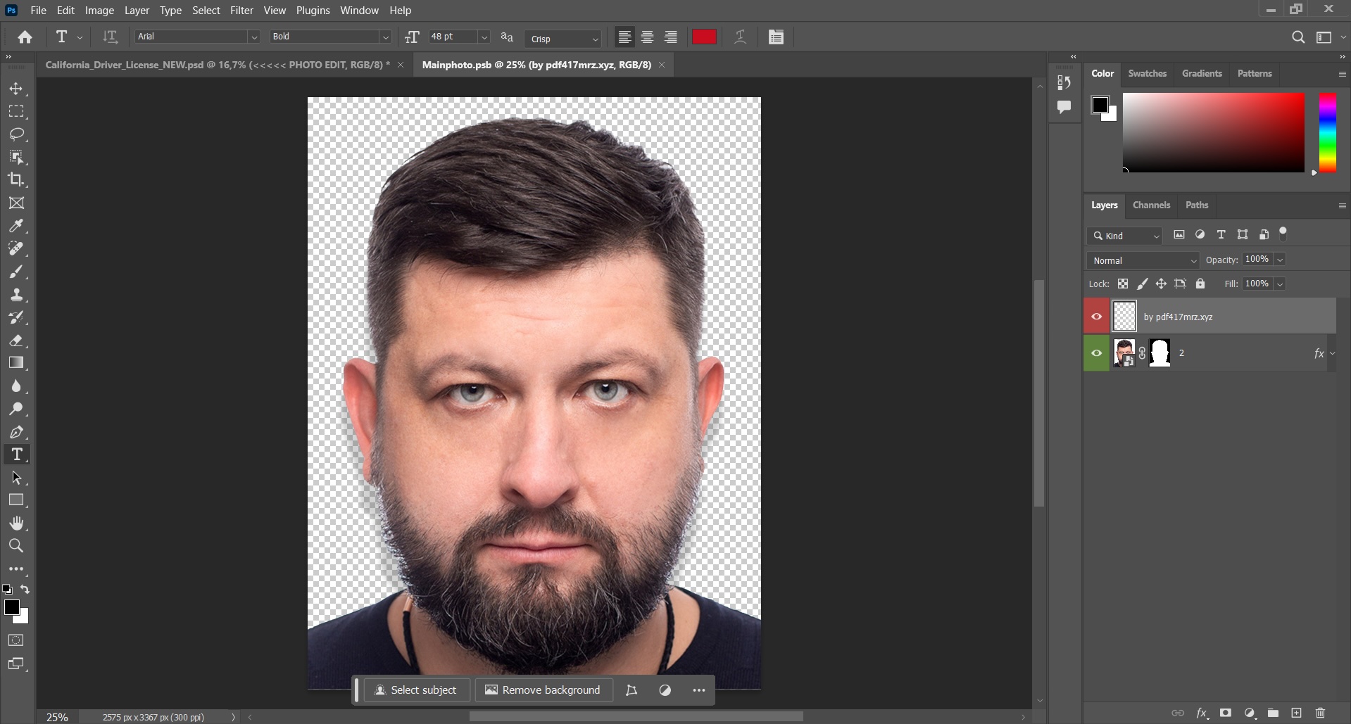 Changing photo in Photoshop Template