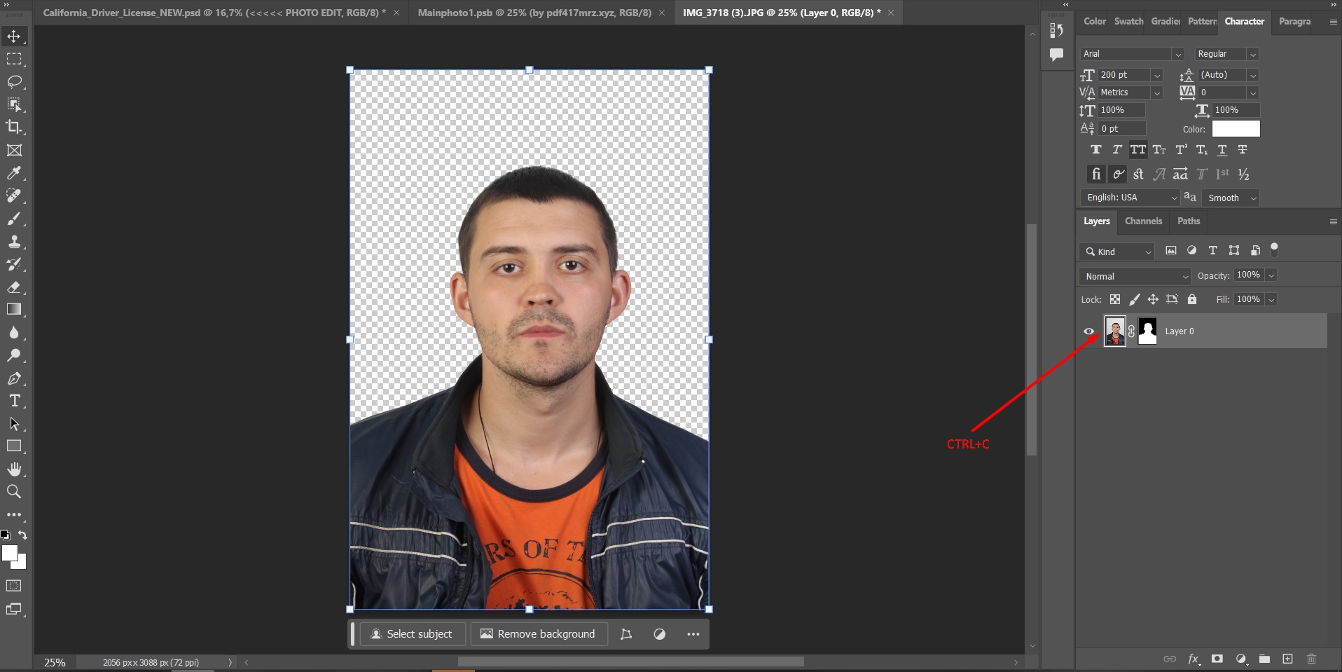 Changing photo layer in the ID PSD Template