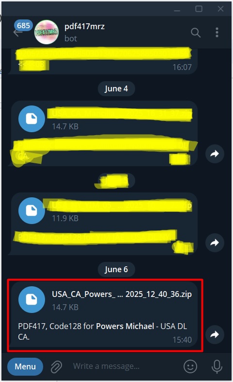 Generate PDF417 and Code128 barcodes
