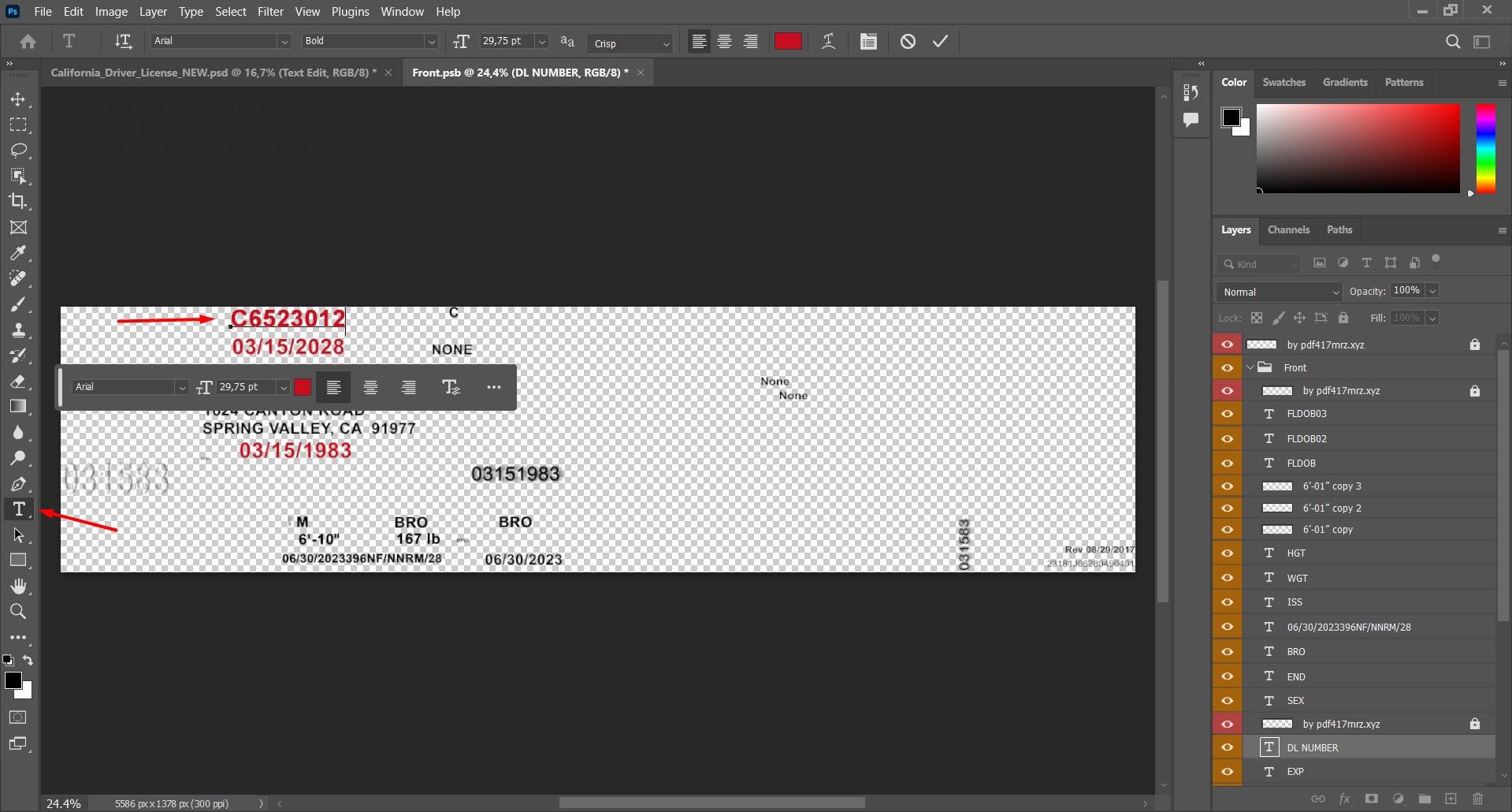 Editable ID template how to change