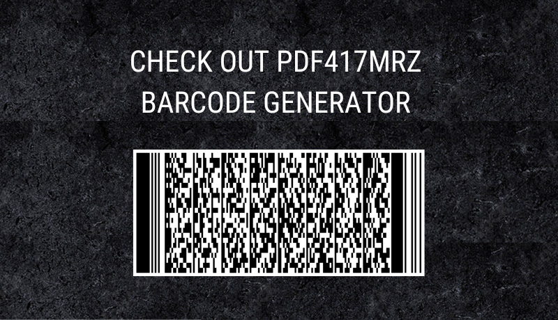 PDF417MRZ DL barcode generator