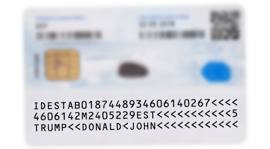 White PDF417 and Code128 barcodes