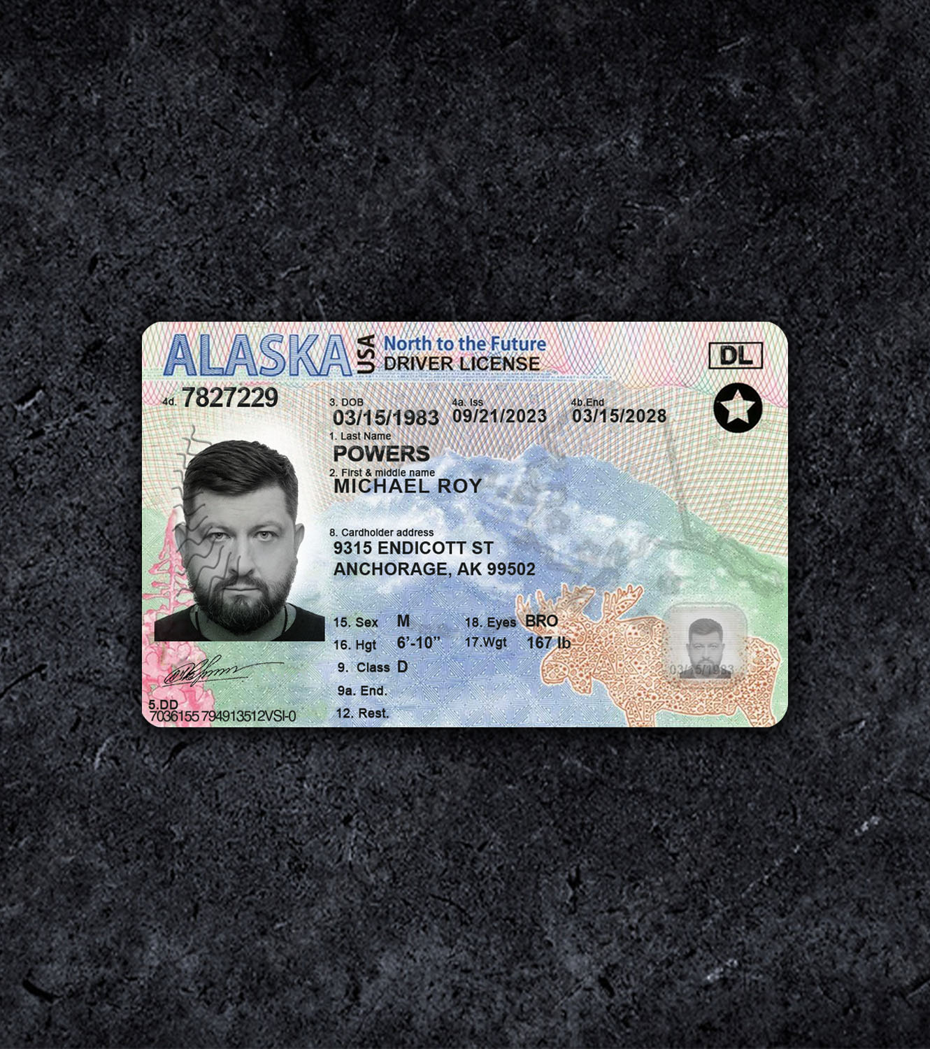 Alaska Driver License PSD Template - 2018