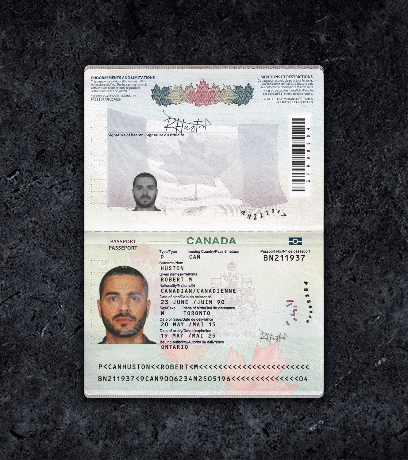 Canada Passport PSD Template - 2013