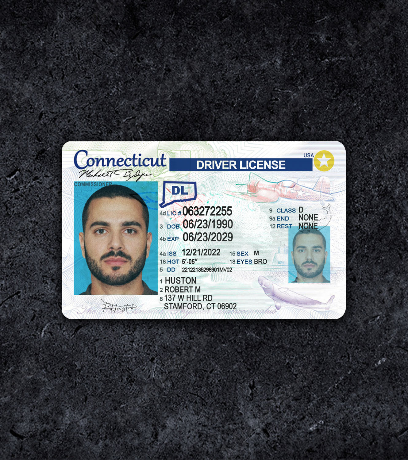 Connecticut Driver License PSD Template - 2017