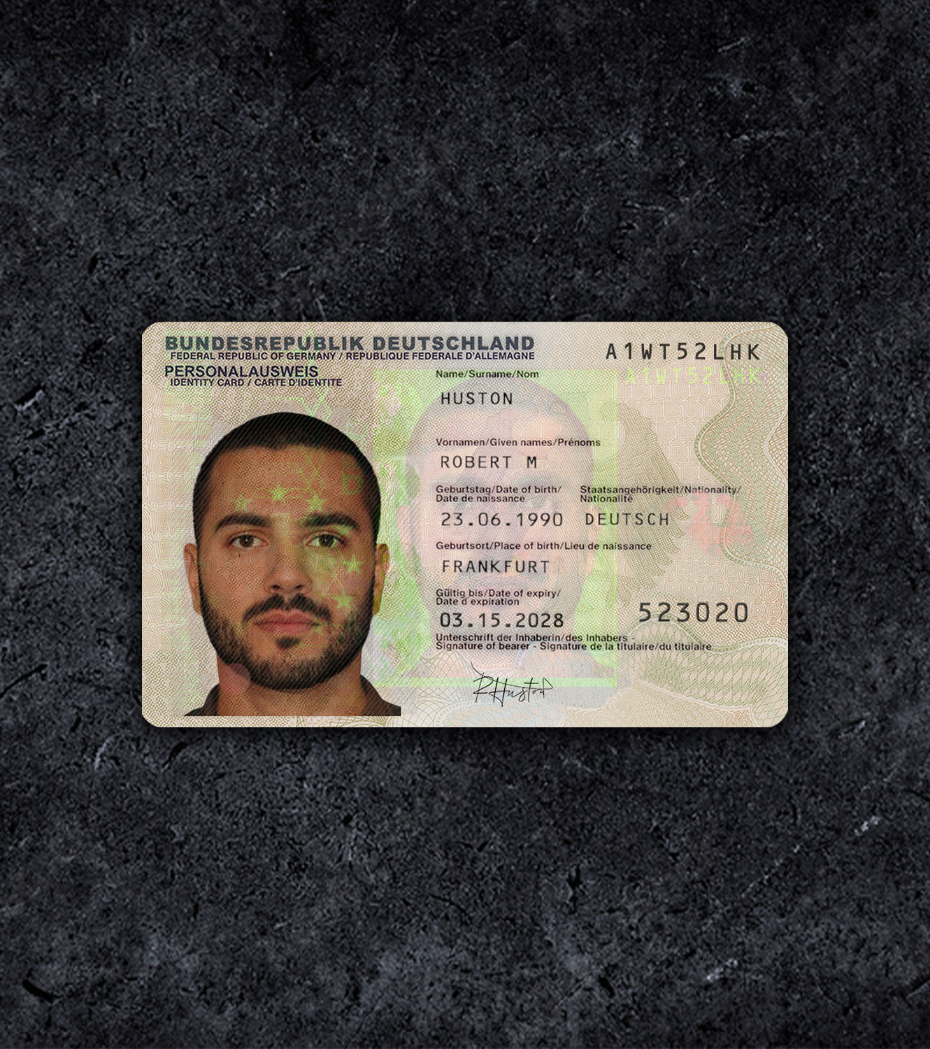 Germany DEU ID Card PSD Template - 2010