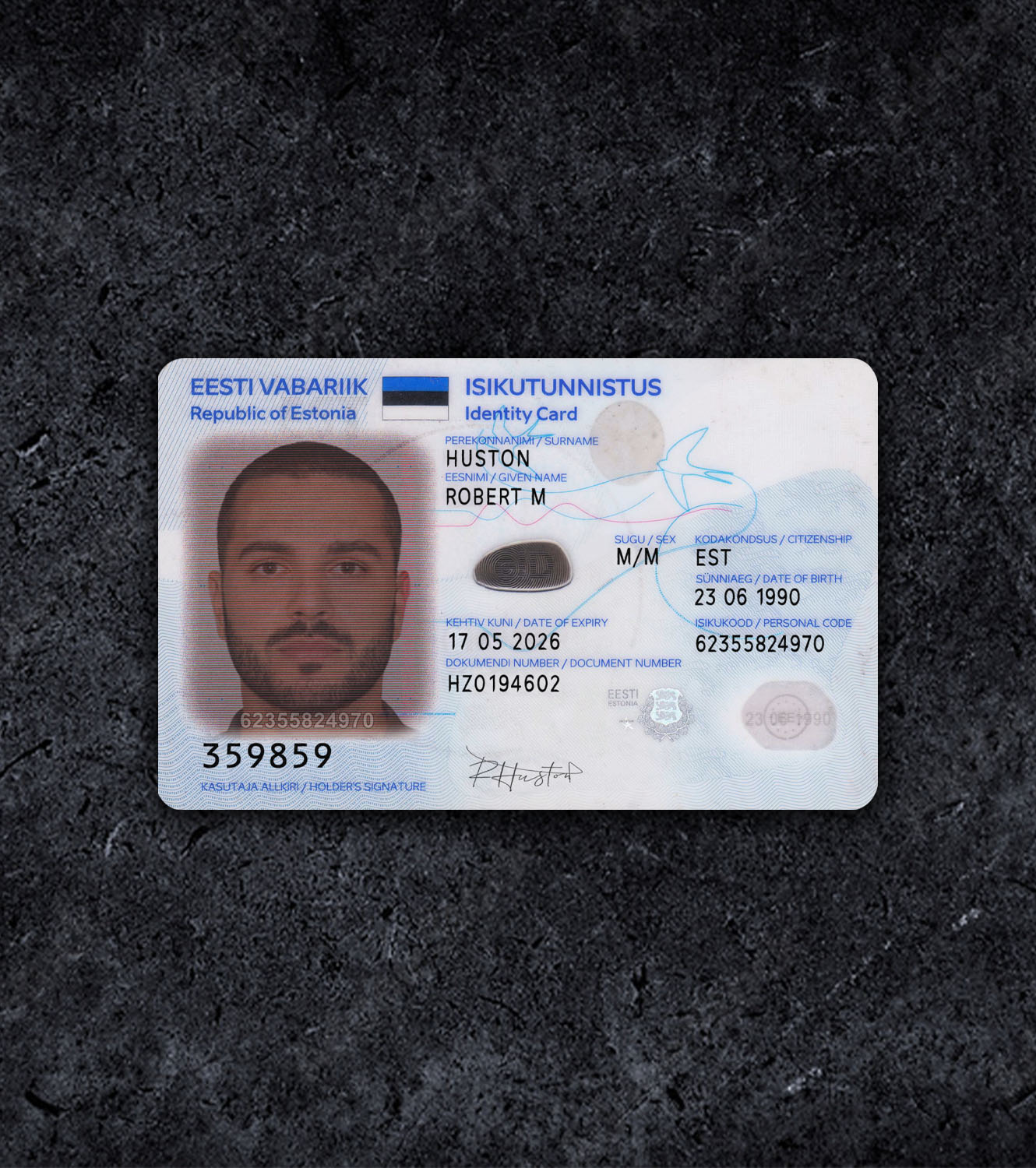 Estonia EE ID Card PSD Template - 2018