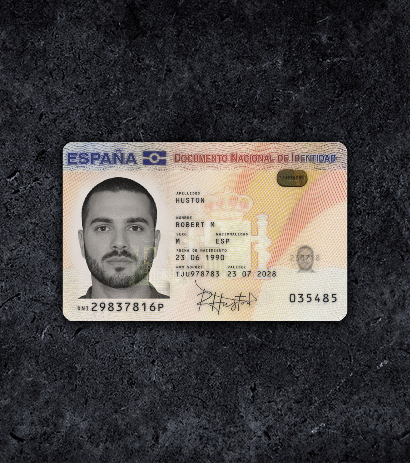 Spain ESP ID Card PSD Template - 2015
