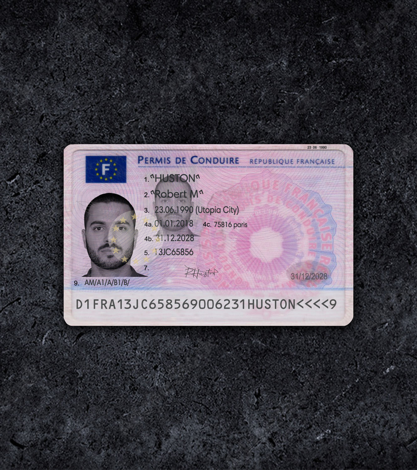 France Driver License PSD Template - 2015