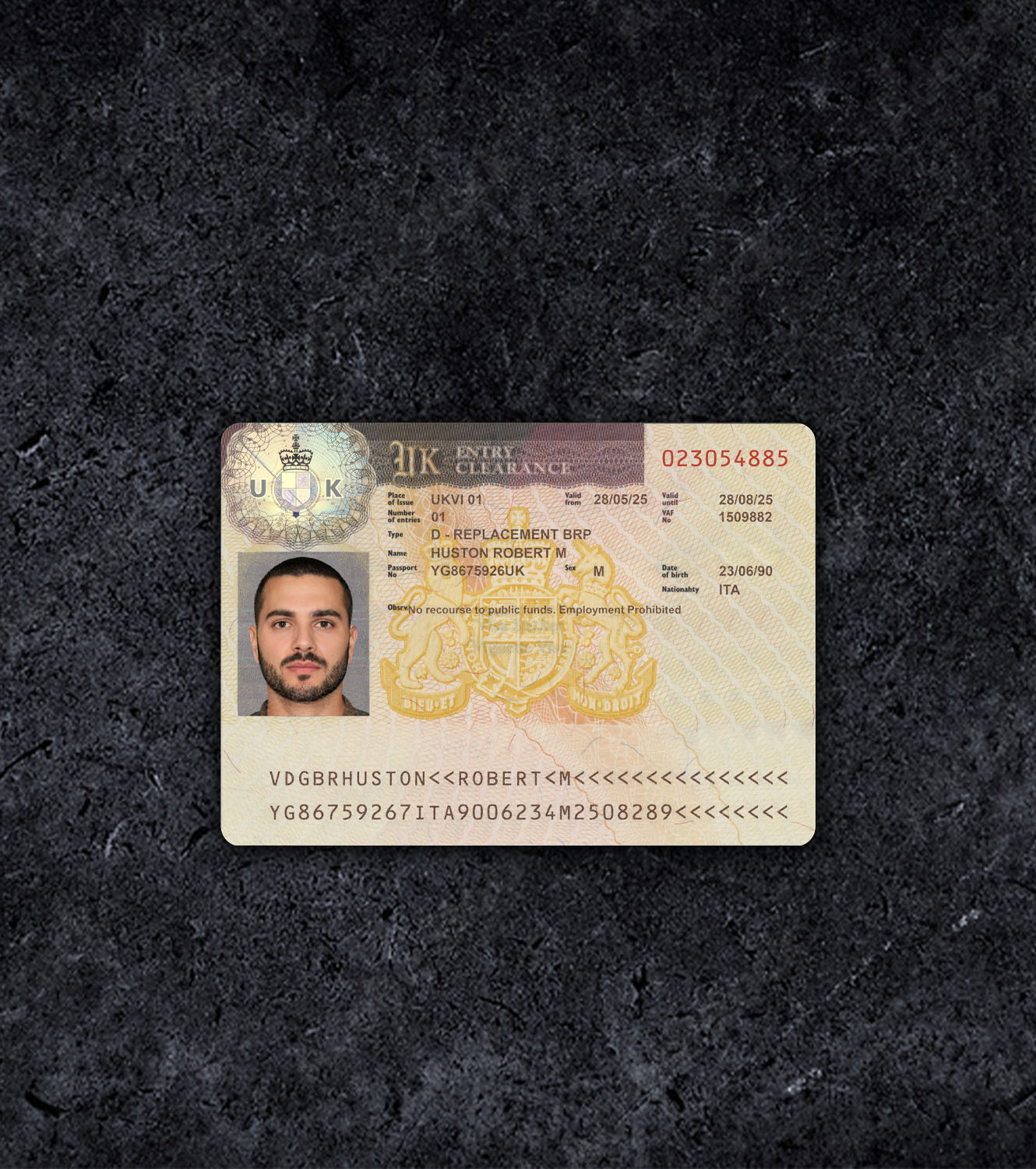 United Kingdom GBR Visa PSD Template - 2010