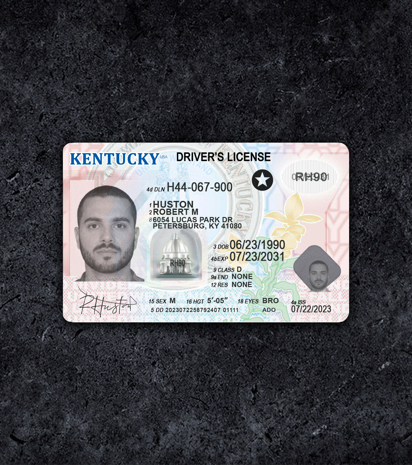 Kentucky KY Driver License PSD Template - 2018