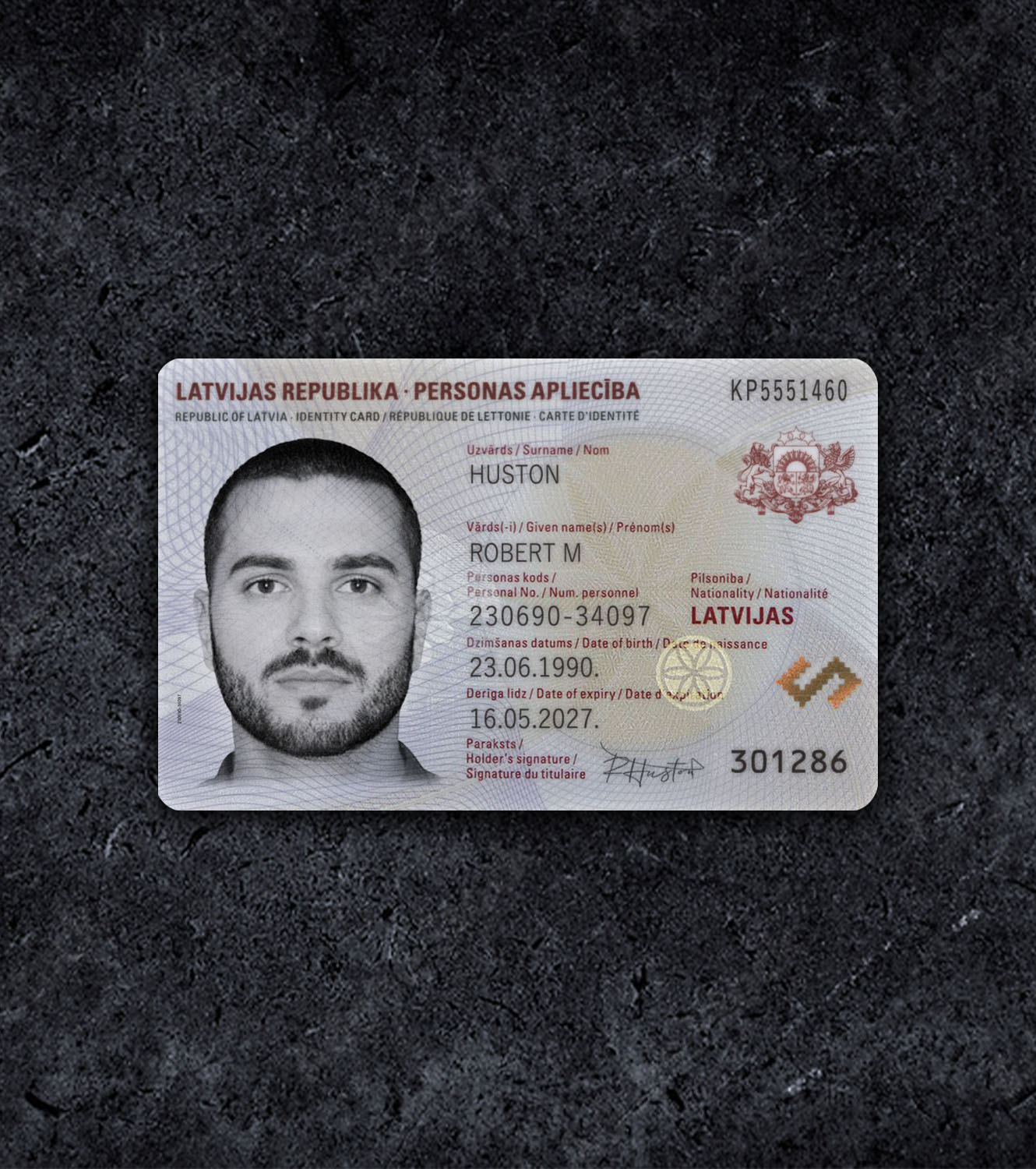 Latvia LV ID Card PSD Template - 2012
