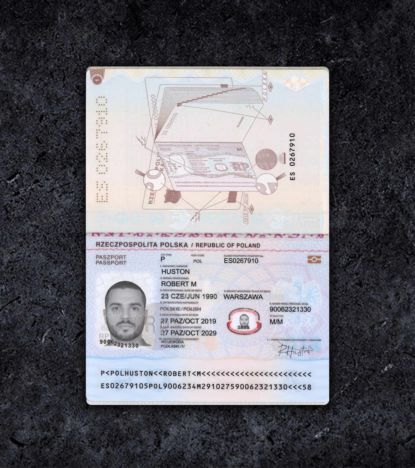 Poland Passport PSD Template - 2018