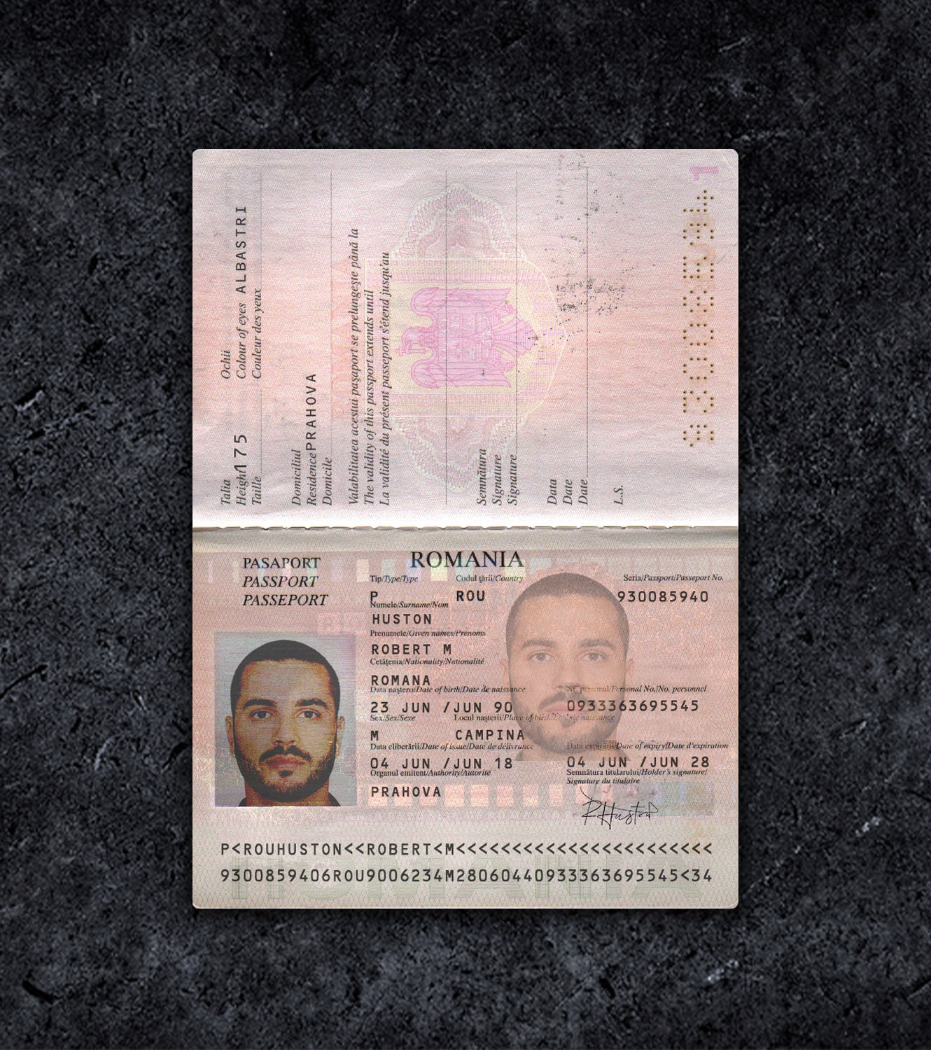 Romania Passport PSD Template - 2008