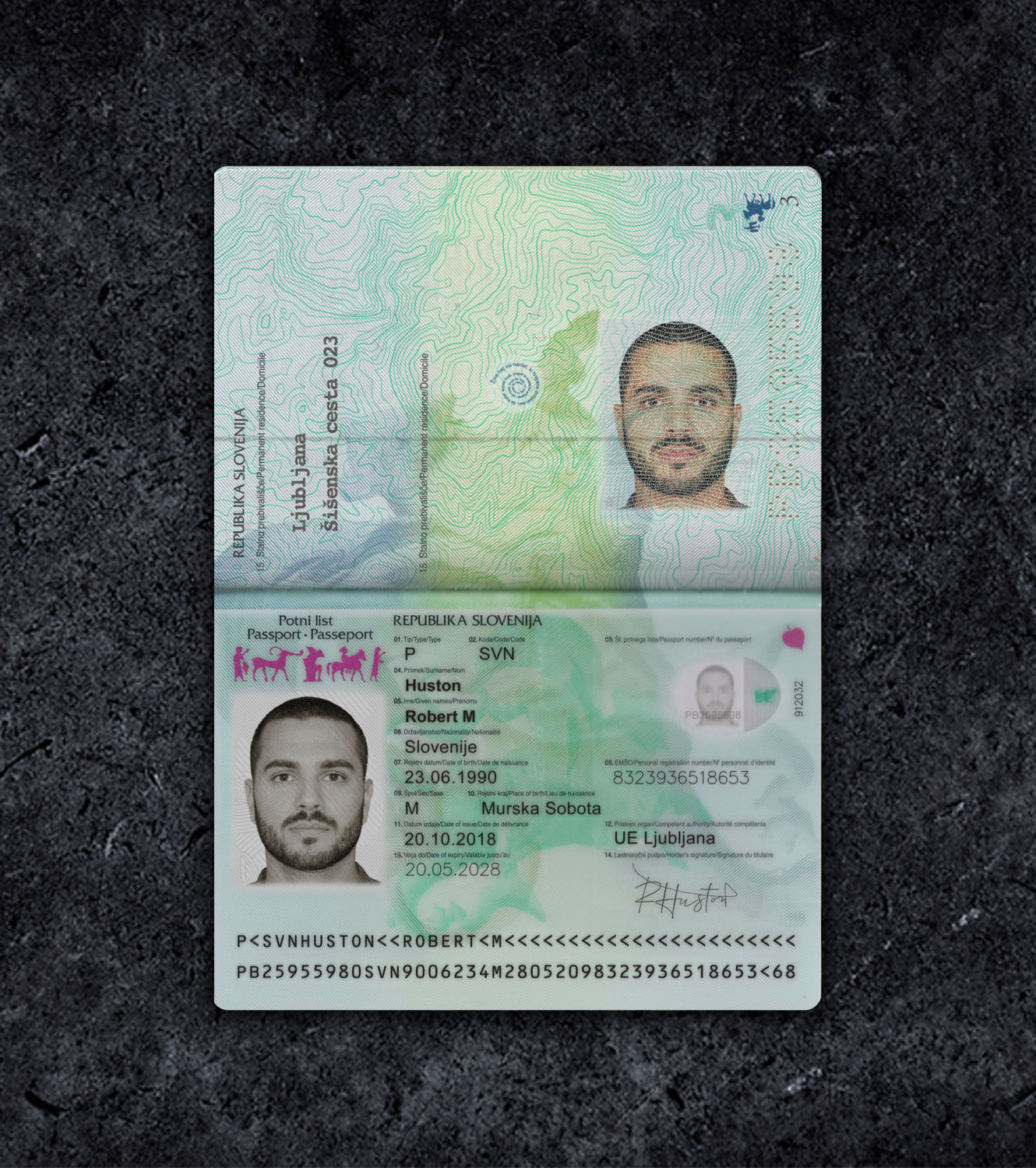 Slovenia Passport PSD Template - 2016